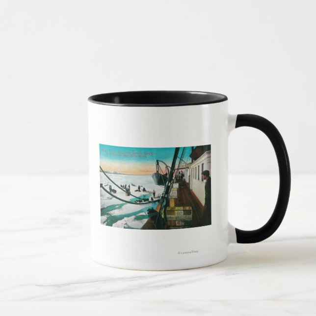 Caneca Nome, Navio a vapor do Alasca, Descarregamento de  (Direita)