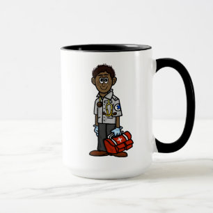Caneca Nome paramédico do EMS negro - Mug