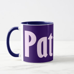 Caneca Nome "Patrícia" Rosa Suave no Ripe Plum, Violet
