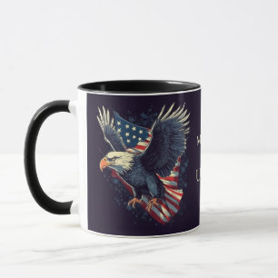 Caneca Nome Personalizado Águia Americana