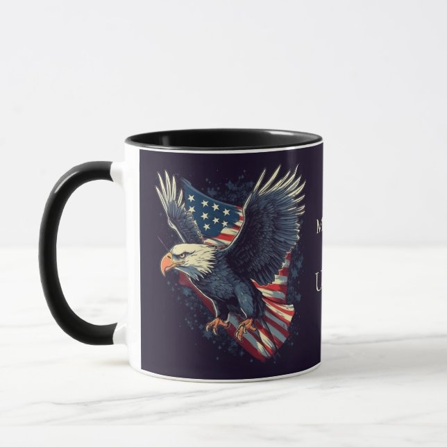 Caneca Nome Personalizado Águia Americana (Esquerda)