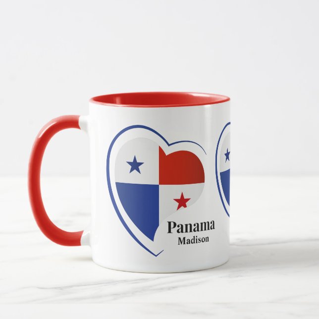 Caneca Nome Personalizado Amor Panamá (Esquerda)