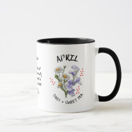 Caneca Nome personalizado APRIL BAIXO Mês de Nascimento C