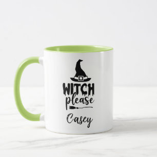 Caneca Nome Personalizado 'Bruxa, por favor'