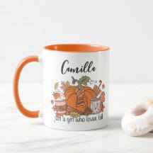 Nome Personalizado Cair Mug, Fall Vibes Mug, Retro