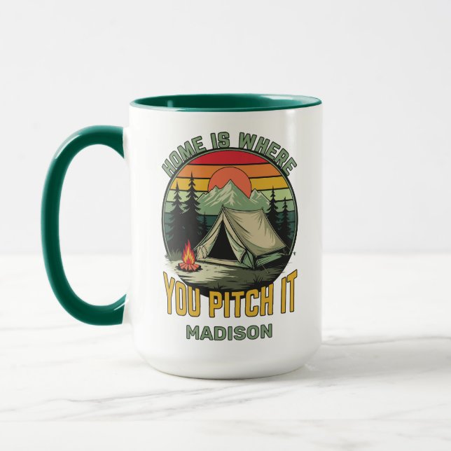 Caneca Nome Personalizado Camping (Esquerda)