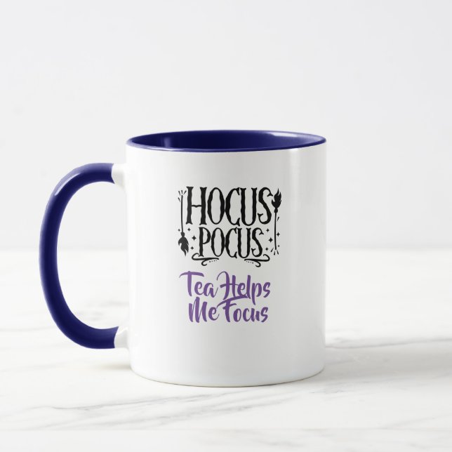 Caneca Nome Personalizado 'Chá Hocus Pocus Me Ajuda a Foc (Esquerda)