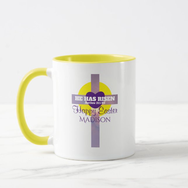 Caneca Nome Personalizado da Bíblia Cruzada do felz pasco (Esquerda)