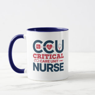 Caneca Nome Personalizado da Enfermeira de Cuidados Críti