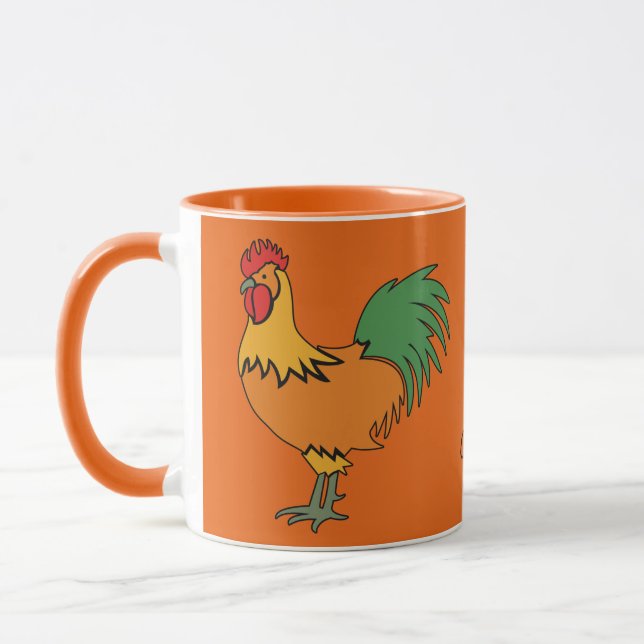 Caneca Nome personalizado da lista de rooster & mudas de  (Esquerda)