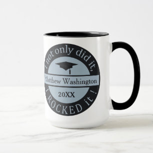 Caneca Nome personalizado de graduação e imagens de ano