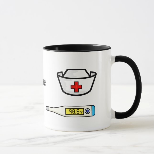 Caneca Nome Personalizado de Mug de Gráficos Médicos de E (Direita)