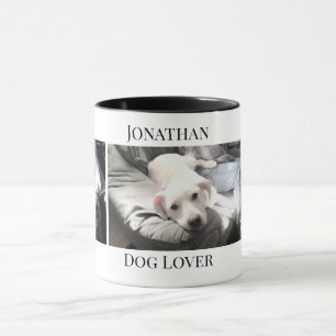 Caneca Nome Personalizado de Puppy Cachorro Lover 3 Fotog