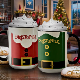 Caneca Nome Personalizado Divertido Fofo Natal Crianças P