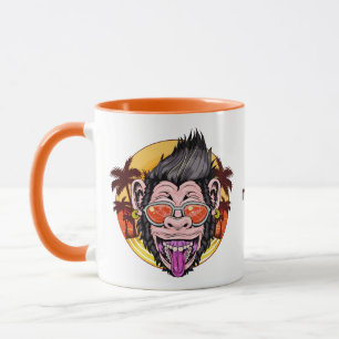Caneca Nome personalizado do Beach Monkey