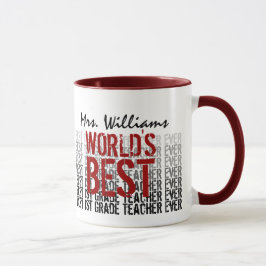 Caneca Nome personalizado do melhor professor de primeiro