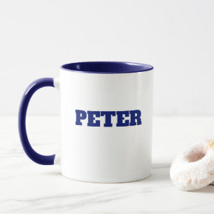 Caneca Nome personalizado do Monograma Simples Moderno
