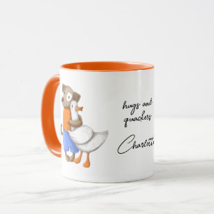 Caneca Nome Personalizado do Script de Amor Engraçado Dog