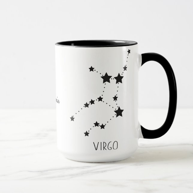 Caneca Nome Personalizado do Virgo Star Zodiac (Direita)