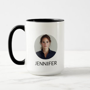 Caneca Nome Personalizado E Fotografia / Logotipo De Duas
