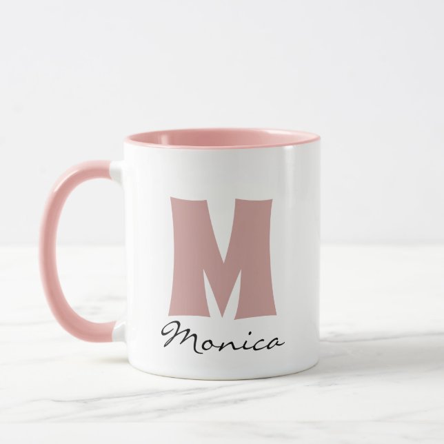 Caneca Nome Personalizado e Monograma do Script (Esquerda)