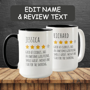 Caneca Nome personalizado engraçado 5 Star Review Mug par