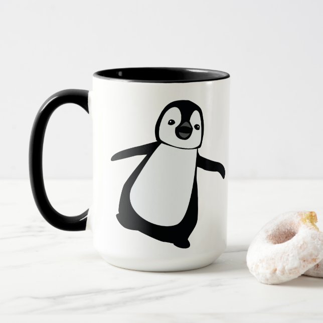Caneca Nome Personalizado Feriado de Pequim Cruzado Dois (Com Donut)