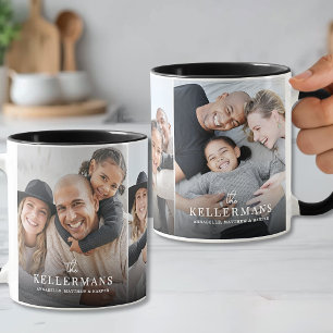 Caneca Nome Personalizado Foto de Família Simples
