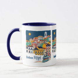Caneca Nome Personalizado Lisboa Portugal