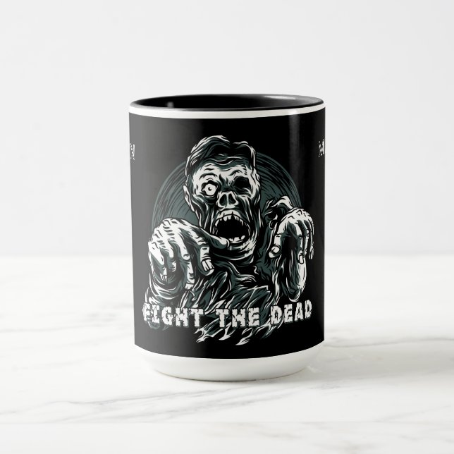 Caneca Nome personalizado "Luta contra o Morto" (Centro)