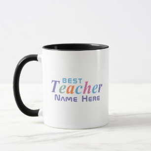 Caneca Nome Personalizado Melhor Professor em Pastéis Col