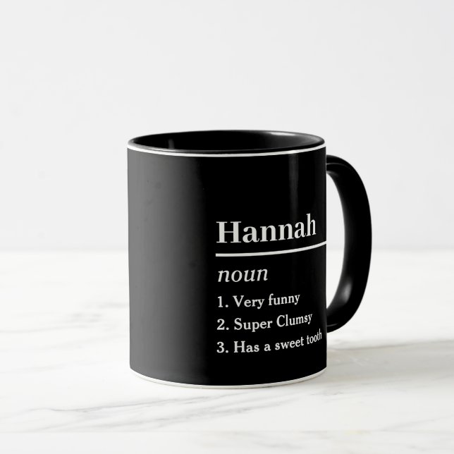 Caneca Nome personalizado Mug com palavras engraçadas (Frente Esquerda)