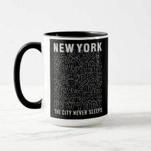 Caneca Nome personalizado Mugs da Tipografia de Nova York