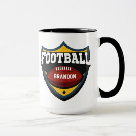 Caneca Nome personalizado Mugs do logotipo de futebol