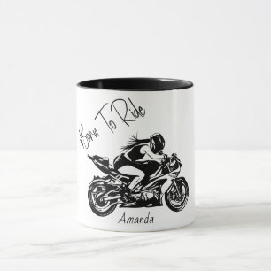 Caneca Nome Personalizado Nascido para Pilotar