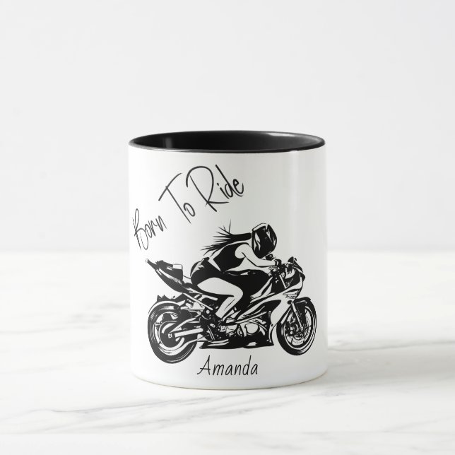 Caneca Nome Personalizado Nascido para Pilotar (Centro)