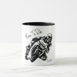 Caneca Nome Personalizado Nascido para Pilotar