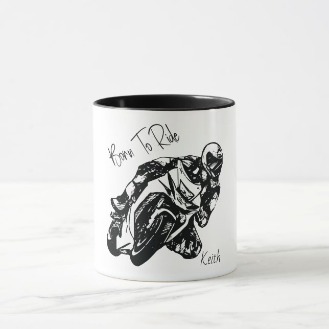 Caneca Nome Personalizado Nascido para Pilotar (Centro)