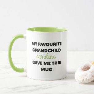 Caneca Nome Personalizado O Meu Neto Favorito Me Deu Isto