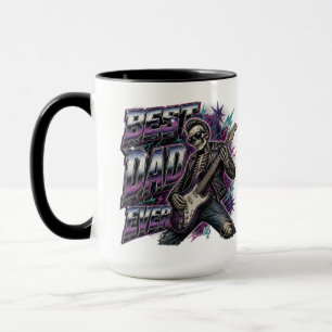 Caneca Nome Personalizado Rocker Pai Melhor Pai do Mundo 
