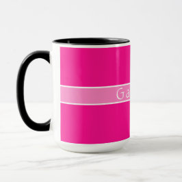 Caneca Nome Personalizado Rosa Simples