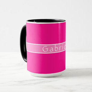 Caneca Nome Personalizado Rosa Simples