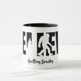 Caneca Nome personalizado Sasquatch Críptico Acredite