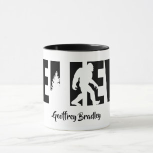 Caneca Nome personalizado Sasquatch Críptico Acredite