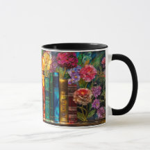 Nome Personalizado Vidro Pintado Floral Amante de 