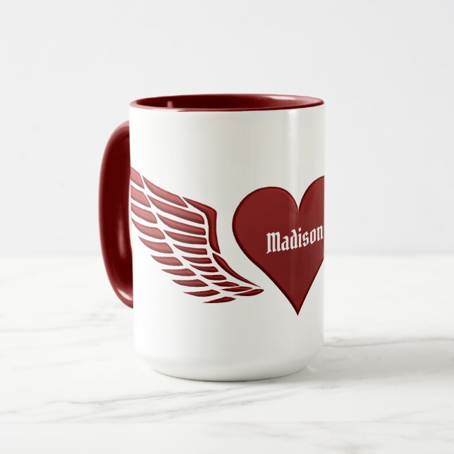 Caneca Nome personalizado Wings of Love mugs (Frente Esquerda)