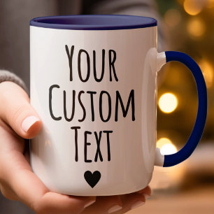 Caneca Nome Personalizável do Cubo Sua Definição de Texto