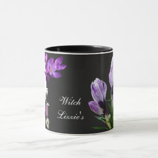 Caneca Nome personalizável Lizzie floral é bonito
