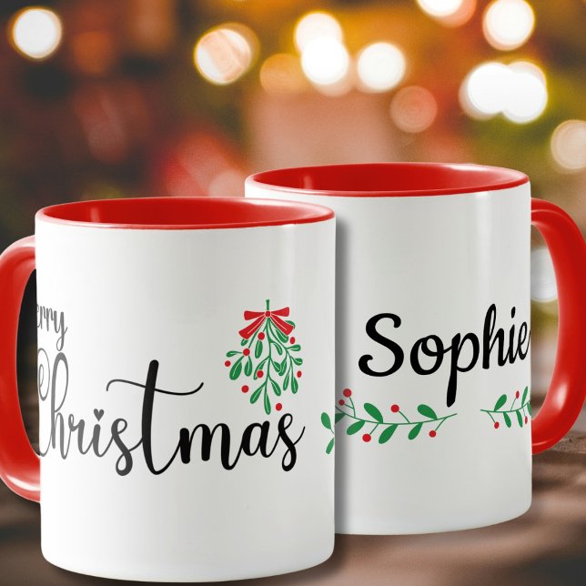 Caneca Nome pessoal de Feliz Natal (Criador carregado)