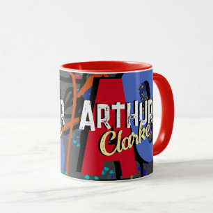 Caneca Nome projetado personalizado Pop cor vermelha mode